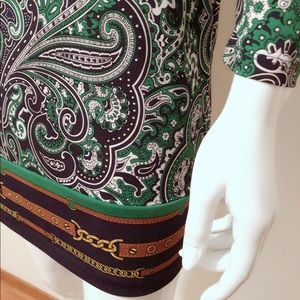 Paisley print shift dress